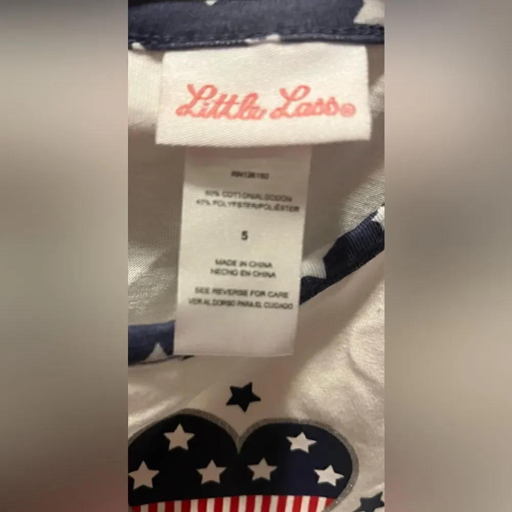 LITTLE Lass 2 piece short/tank Red White, Blue Love Outfit